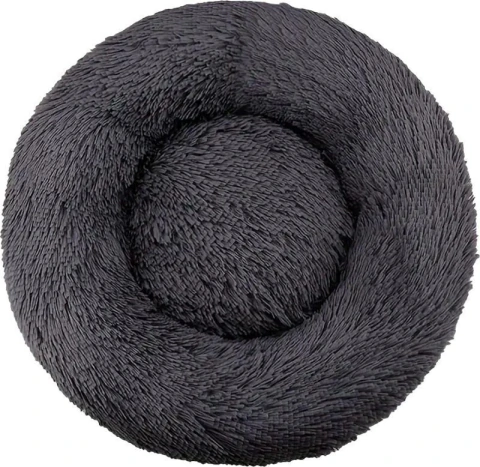 CAMA REDONDA PARA MASCOTAS M GRIS OSCURO 60CM