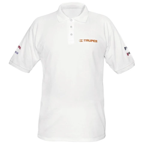 Playera polo para hombre, blanca, EG, Truper