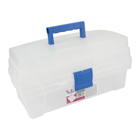 Caja vanity 14 broche azul transparente