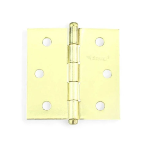 Bisagra 3x3 acero latonado 20p cabz plana perno remachado Precio por bolsa