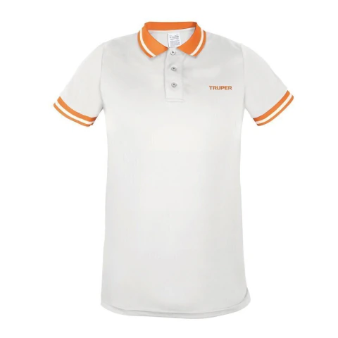 Playera polo performance para hombre, blanca, EG, Truper