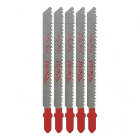 Seguetas p/caladora zanco T p/mad y plast, 8 dpp, jgo 5 pz