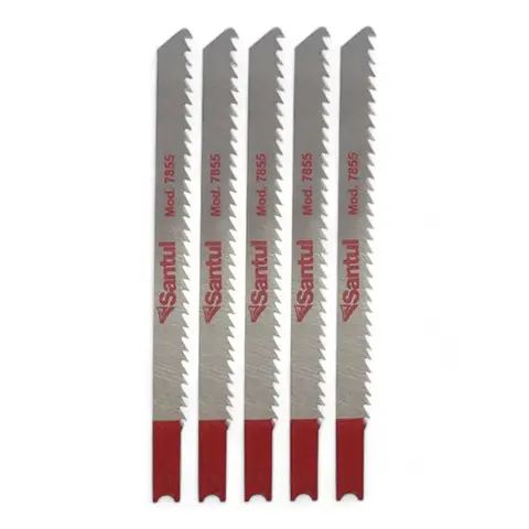 Seguetas p/caladora zanco U p/mad y plast, 8 dpp, jgo 5 pz