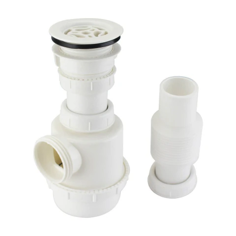 Céspol flexible 1 1/2 de PVC con trampa, para fregadero