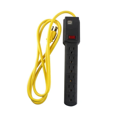 Supresor de picos 270 joules c/USB y cable de 1.8 M 14AWG