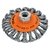 Carda tipo cónico 5”, alambre trenzado, M14