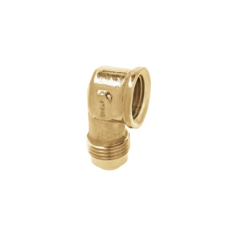 Codo para estufa a 90° de latón de 3/8 x 3/8"