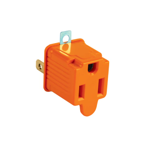 Bolsa con 2 adaptadores 3 a 2 naranjas, Volteck