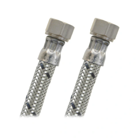 CONECTOR FLEXIBLE COFLEX AL-E40 3/8 COMP. X 3/8 COMP. 40 CM ACERO PREMIUM PARA MEZCLADORA