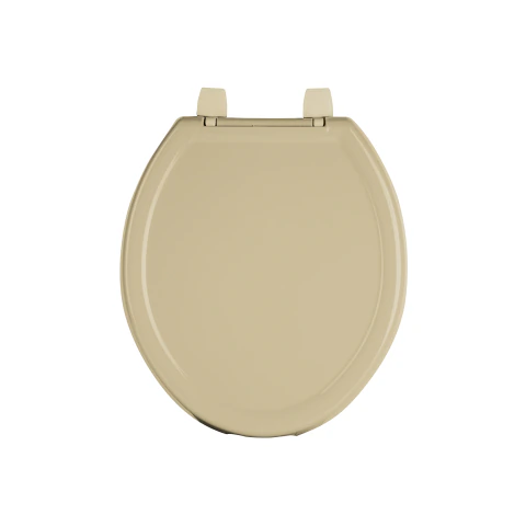 Asiento redondo ligero con tapa para WC, beige, FOSET BASIC