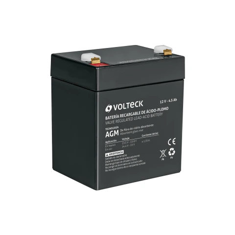 Batería sellada de ácido-plomo 12 Vcc 4.5 Ah, VOLTECK