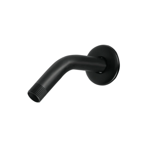Brazo corto con chapetón para regadera, negro mate, AQUA