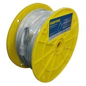 Cable de acero con grillete 7 x 7 hilos, 1/16" x 152 m