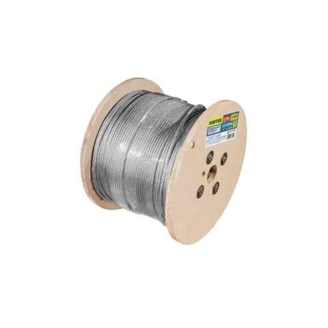 Cable de acero alma de fibra con grillete 5/8" x 450 m construcción de 6 x 19