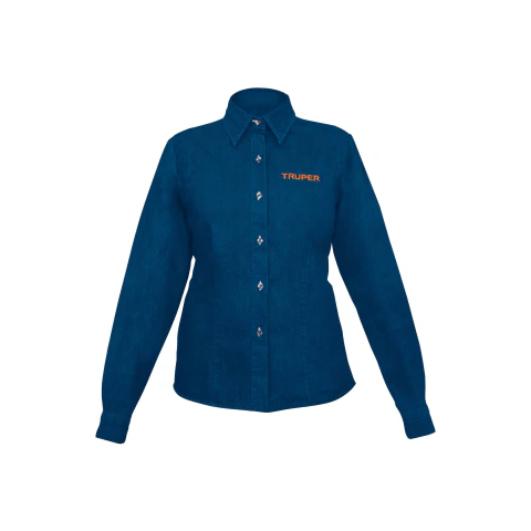 Camisa de mezclilla manga larga para mujer, G, Truper
