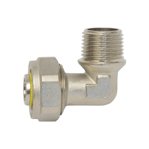 CODO MACHO COFLEX PRO GAS CG-EM10 3/8 COMPRESION X 1/2 MNPT PARA TUBERIA MULTICAPA GAS