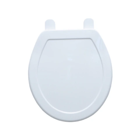 ASIENTO PARA SANITARIO REDONDO COFLEX CH-A100 COLOR BLANCO FRENTE ABIERTO LINEA BASICA