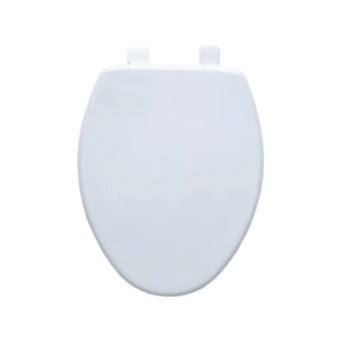 ASIENTO PARA SANITARIO ALARGADO COFLEX CH-A103 COLOR BLANCO FRENTE ABIERTO LINEA CONFORT