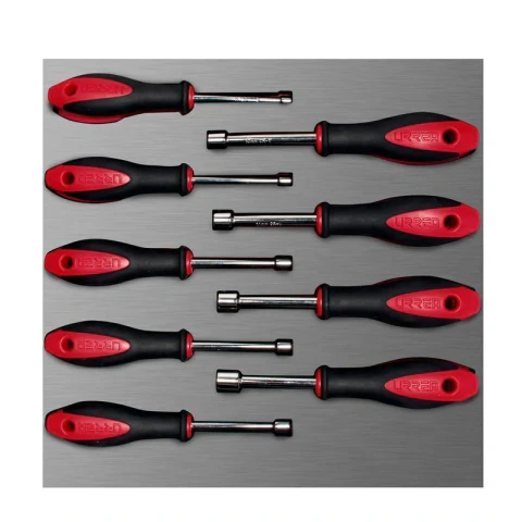 Juego de destornilladores mango bimaterial de caja métricos 9 piezas, CH210L-C
