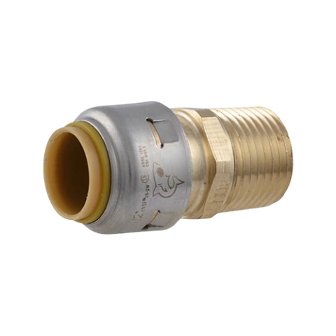 ADAPTADOR MACHO COFLEX PRO AGUA CL-AM11 1/2 X 1/2 MNPT CRU LATON PARA PEX, COBRE Y CPVC (U120LF)