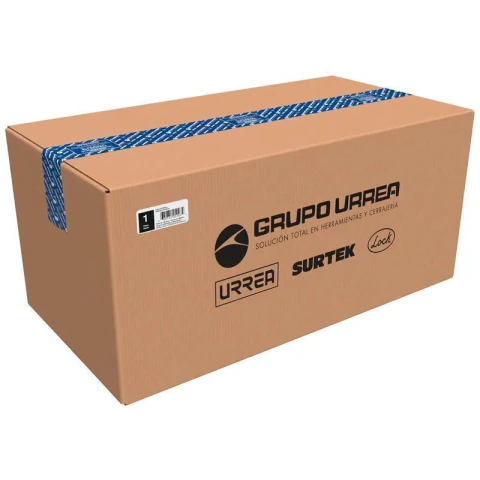 Caja portaherramientas metálica color azul con charola 16" x 7" x 6"