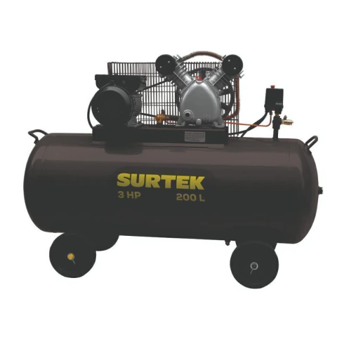 Compresor de aire eléctrico con transmisión de banda 200L, 3HP, 127V