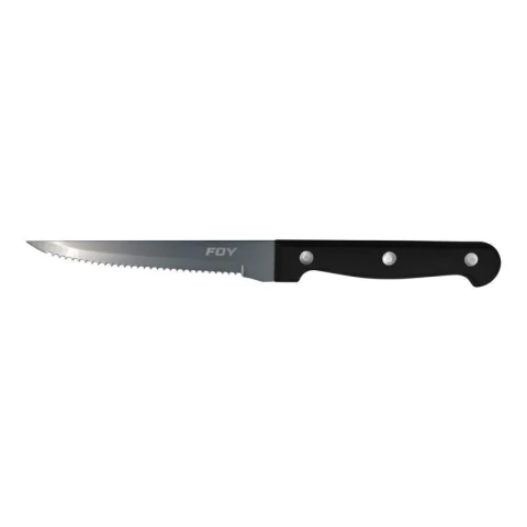 Cuchillo de acero inoxidable para asado con mango de plástico de 5"