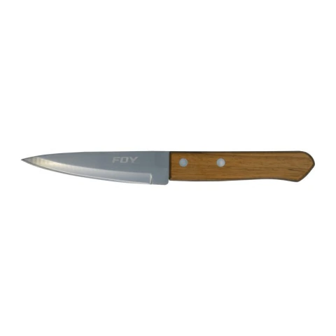 Cuchillo de acero inoxidable para chef con mango de madera de 6"