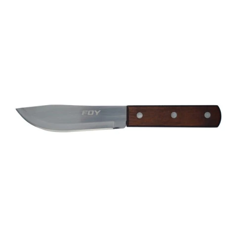 Cuchillo cebollero de acero inoxidable con mango de madera de 7"
