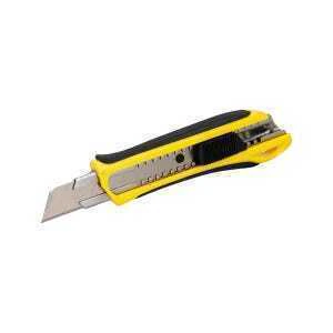 Cutter con cuerpo de plástico de 18 mm, cambio automático de navaja, mango bimaterial