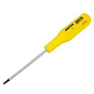 Destornillador con mango amarillo, punta Torx barra redonda T27 x 4"