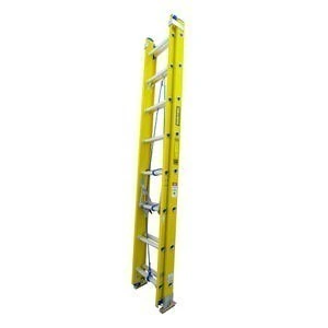 Escalera de extensión tipo II de fibra de vidrio con 24 peldaños