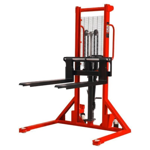 Estibador hidráulico manual extra ancho, 1 ton