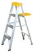 Surtek Escalera de aluminio tipo tijera, 3 peldaños, 1.21mt
