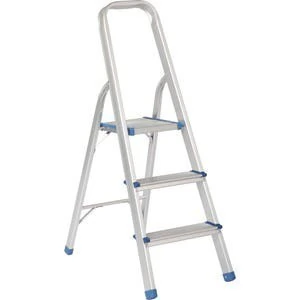 Escalera plegables tipo taburete de aluminio con 3 peldaños