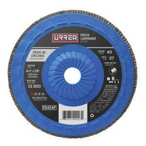 Disco laminado tipo 27 grano 40 con respaldo plástico, 4-1/2"