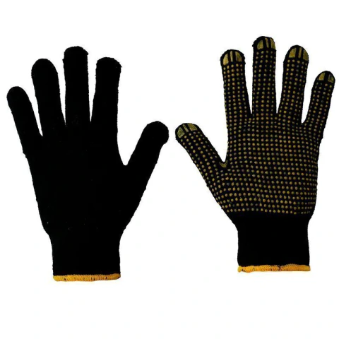 Guantes de algodón con puntos de PVC M
