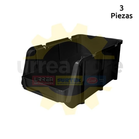 Gaveta plástica pico de pato color negro 14" x 8" x 7"