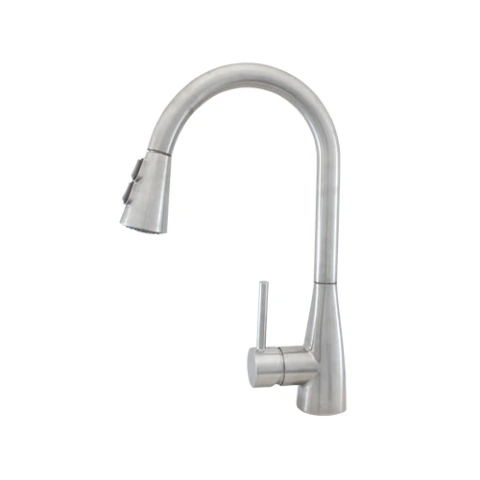 LLAVE MONOMANDO COFLEX HOME GF-M402 ACERO INOXIDABLE PARA FREGADERO CON ROCIADOR RETRACTIL