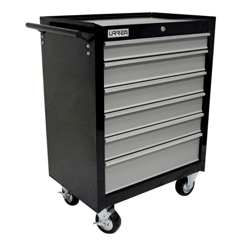 Gabinete móvil 6 gavetas color negro serie H 27"