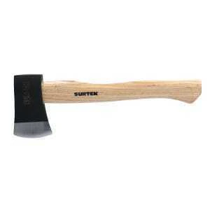 Hacha cazadora con cabeza forjada en acero con mango de madera 14", 1-1/4 lb