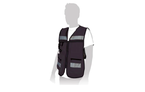 Chaleco brigadista con cinta reflejante - Gris