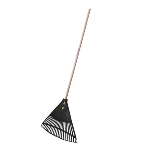 Escoba para jardín plástica 22 dientes negra