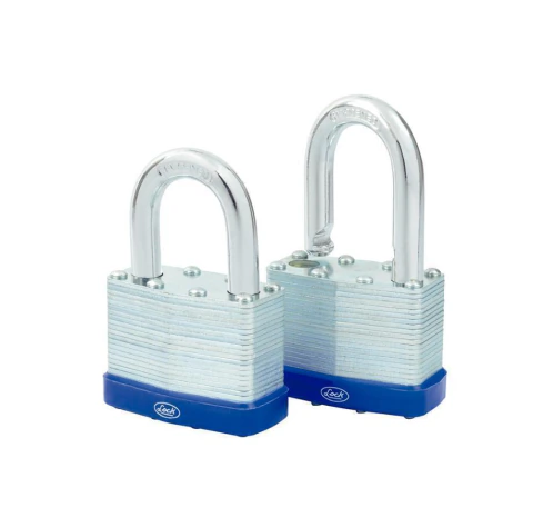 Juego de candados laminados 50 mm, llave estándar, 2 piezas