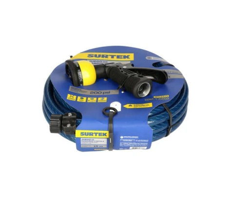 Manguera para jardín spider con pistola para riego 1/2", 15 m