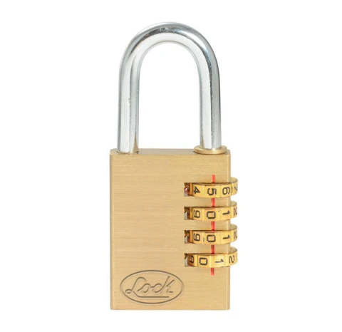Candado de combinación programable para maleta, latón, 30 mm