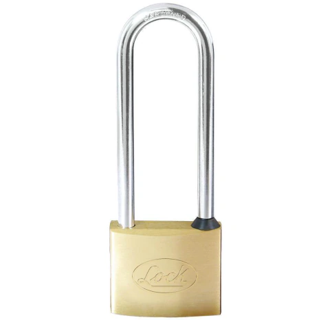 Candado de latón extra largo 30 mm, llave estándar