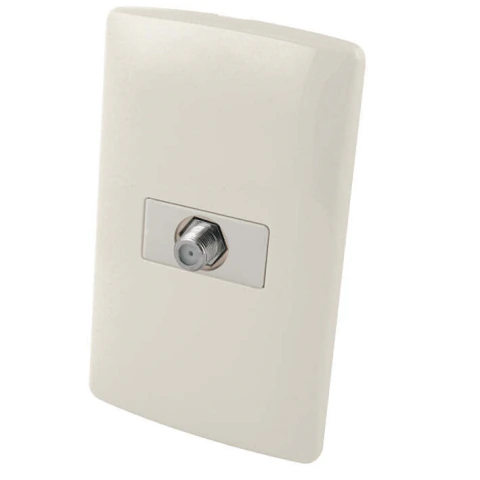 Receptaculo para tv con placa plastica - Marfil - AK