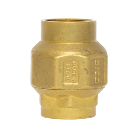CHECK DE RESORTE COFLEX IP-641 3/4 NPT LATON NATURAL PARA TUBERIA DE AGUA