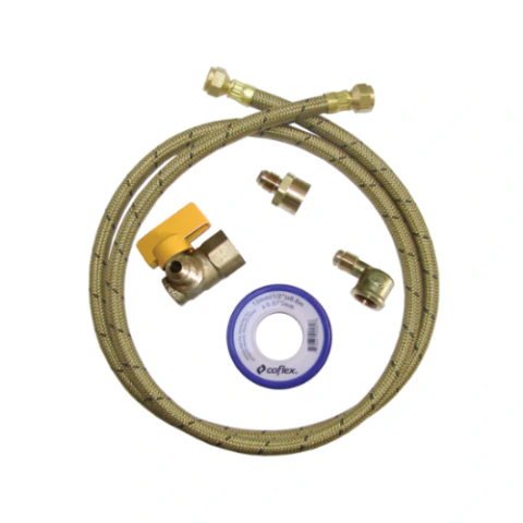PAQUETE DE INSTALACION COFLEX JAS-B150 3/8 FLARE-LARGO 150CM VINILO PARA ESTUFA/SECADORA